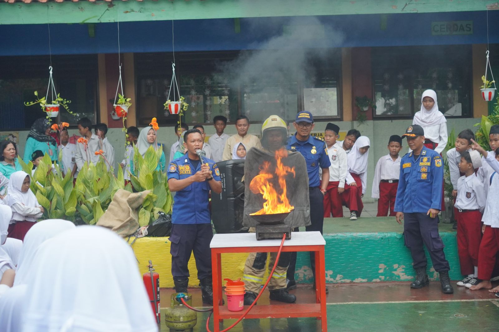 Sosialisasi Pencegahan Kebakaran Peserta Didik SDN 01 Papanggo