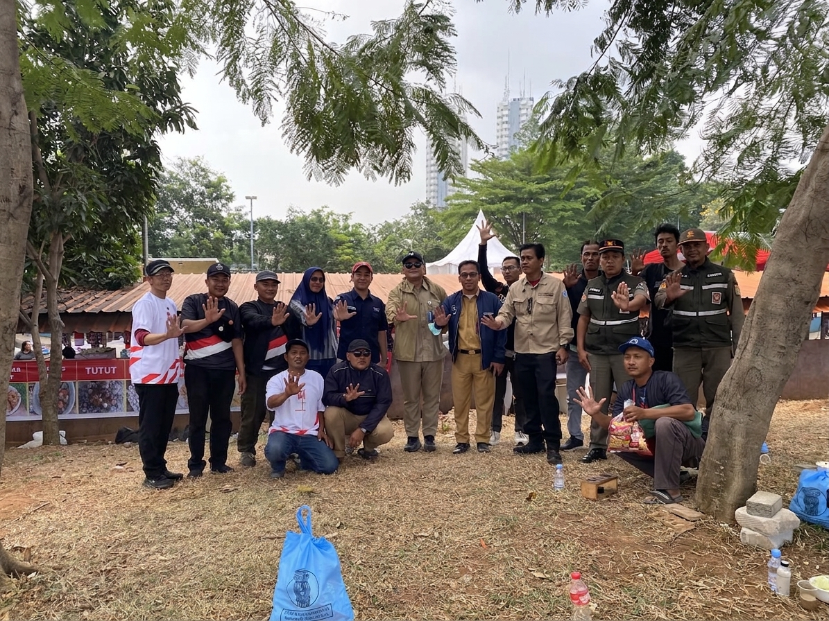 Semangat Kemerdekaan Hadirkan Kebersamaan, Jajaran Kelurahan Kamal Muara Hadiri Jamuan Rakyat dan Pembagian Sembako di Kalijodo 3