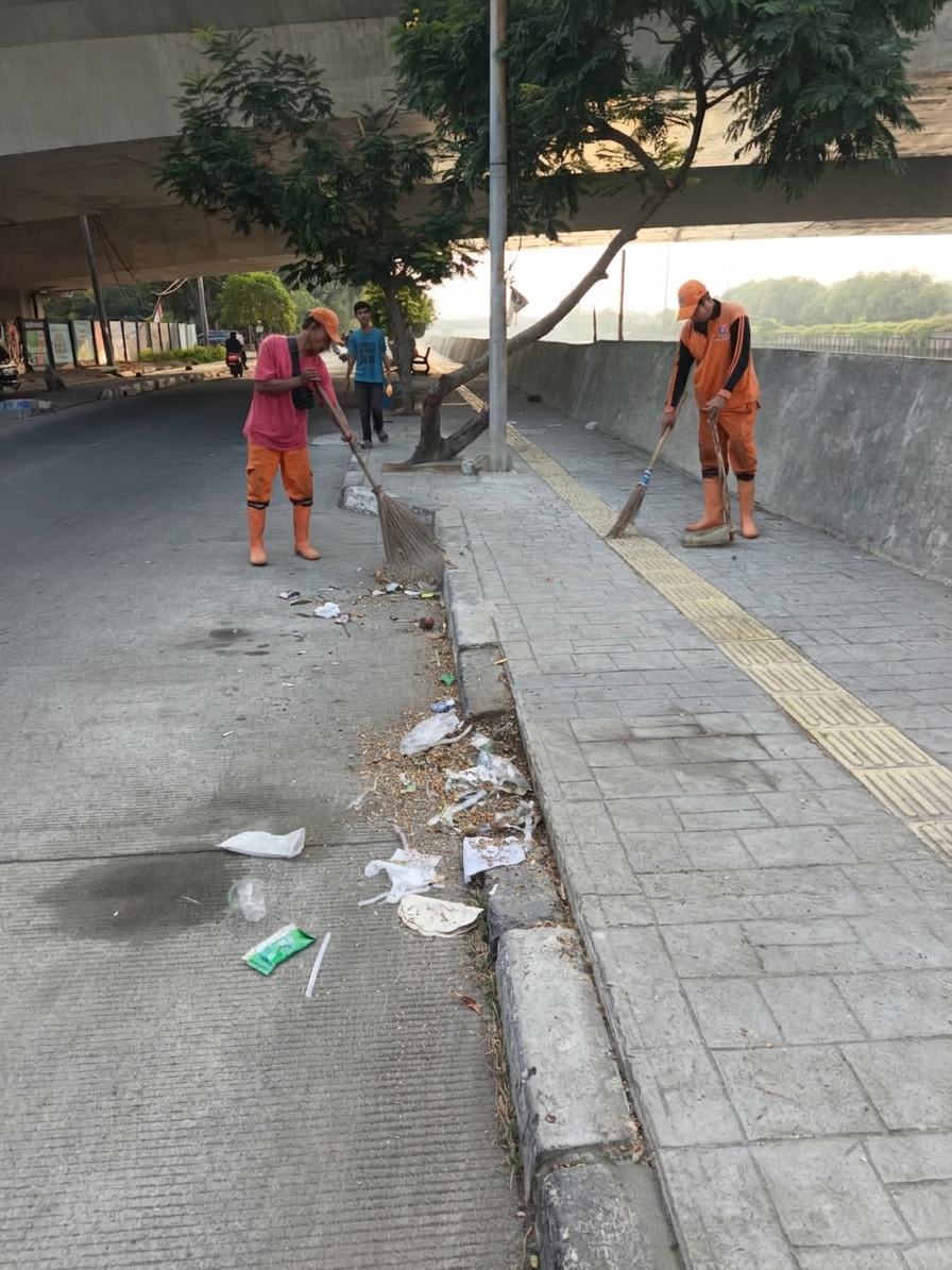 PPSU Kamal Muara Perkuat Kebersihan Lingkungan, Kerja Bakti Sisir Sampah di RW 01 5