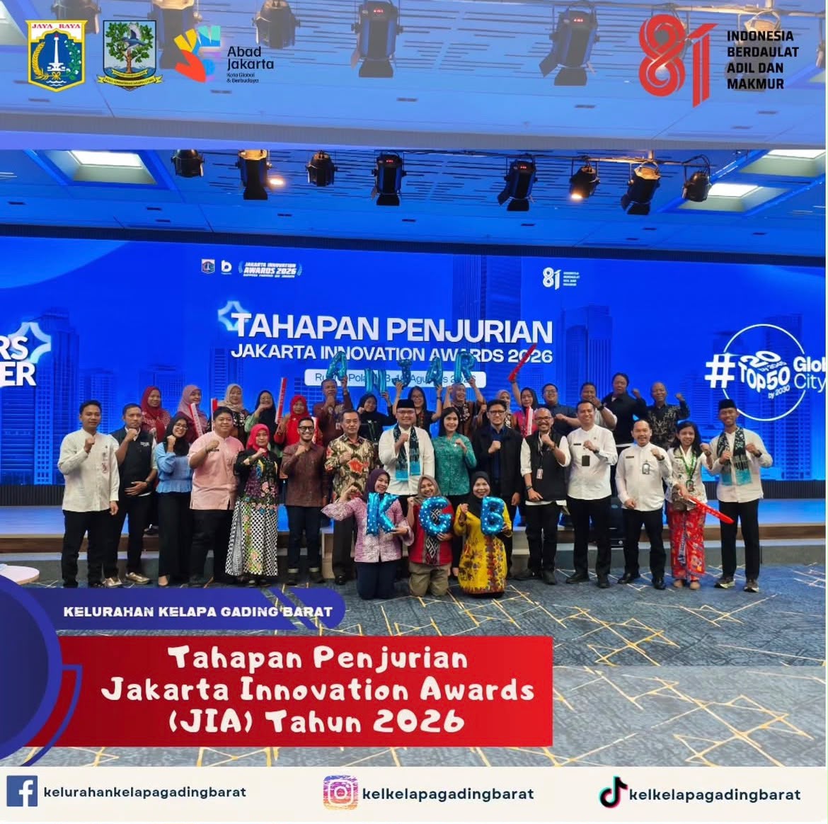Kelurahan Kelapa Gading Barat mengikuti tahapan penjurian Jakarta Innovation Awards (JIA) 2026 2