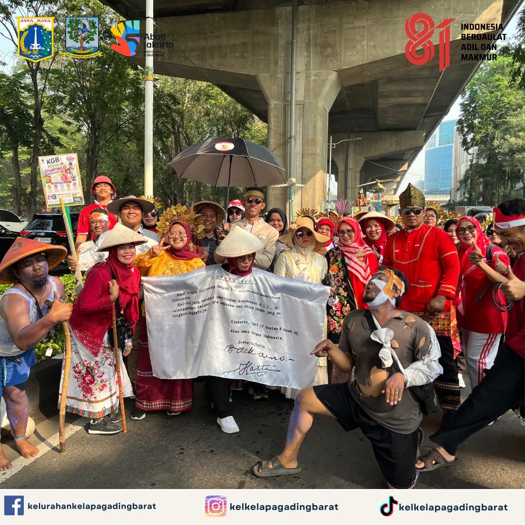 Semarak Pawai Kemerdekaan Kecamatan Kelapa Gading, Kelurahan Kelapa Gading Barat Tampilkan Semangat Perjuangan 3
