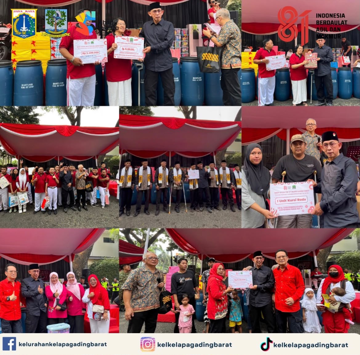 Kemeriahan HUT RI Ke-81 dan Bakti Sosial RW.07 Kelurahan Kelapa Gading Barat 1