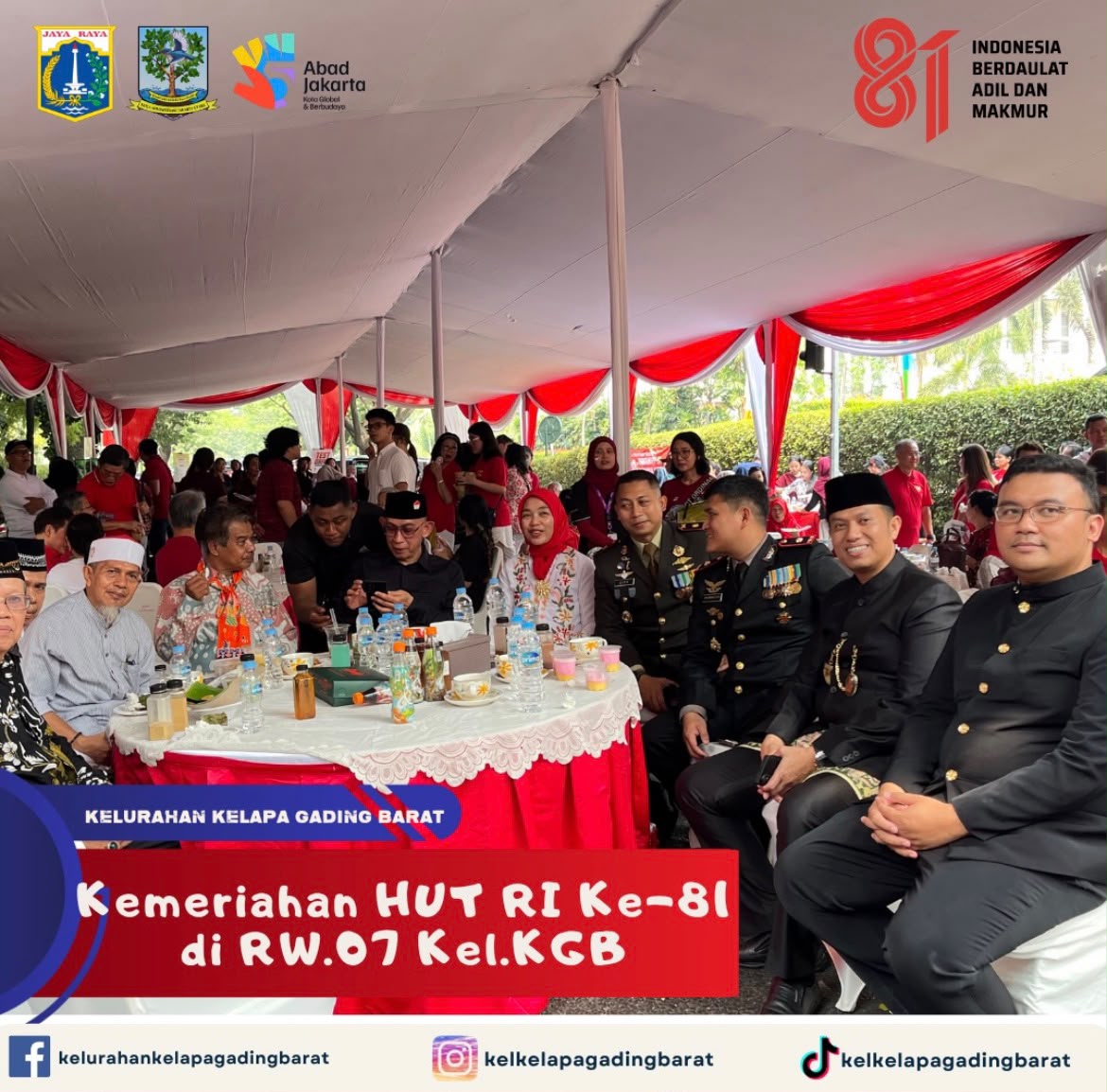 Kemeriahan HUT RI Ke-81 dan Bakti Sosial RW.07 Kelurahan Kelapa Gading Barat 2
