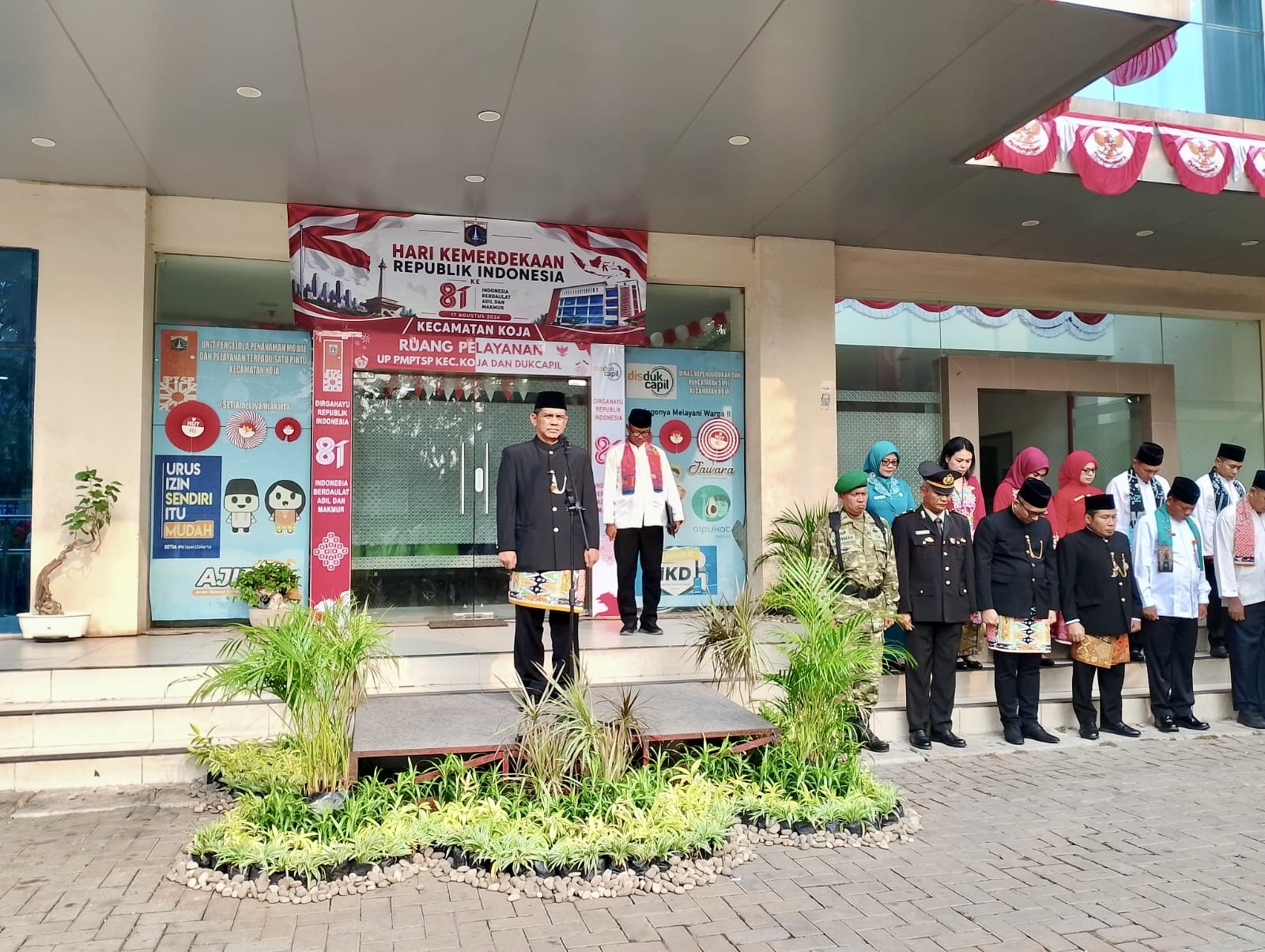 Upacara HUT Kemerdekaan RI Ke-81 Tingkat Kecamatan Koja 6