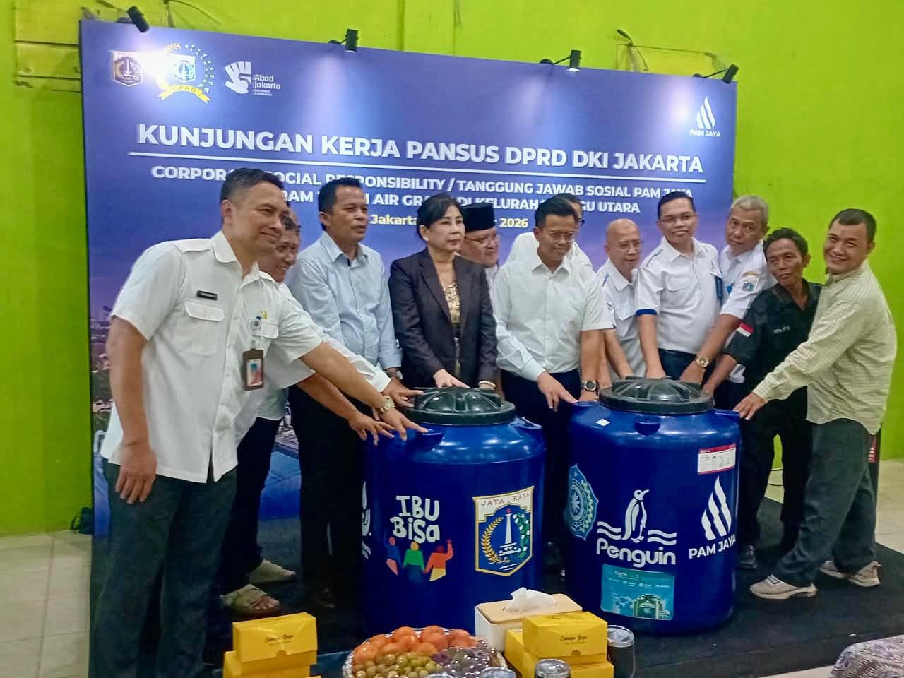 Kunjungan Kerja Panitia Khusus CSR, Wacam Koja Dampingi Peninjauan Program Air Gratis di Tugu Utara 2