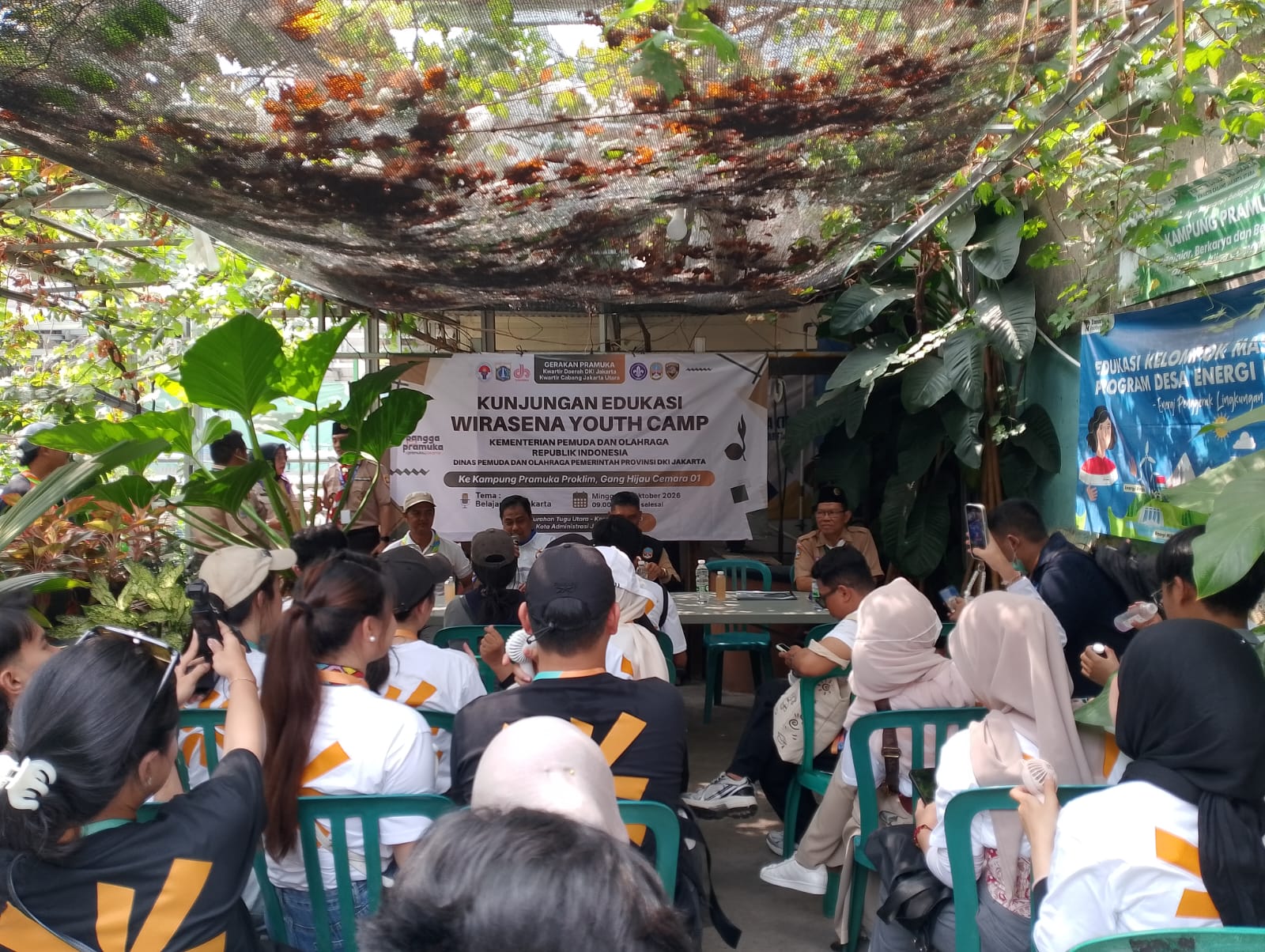 Kasi Kesra Kecamatan Koja Hadiri Kunjungan Peserta Wirasena Youth Camp di Kampung Pramuka Proklim RW 01 Tugu Utara 3