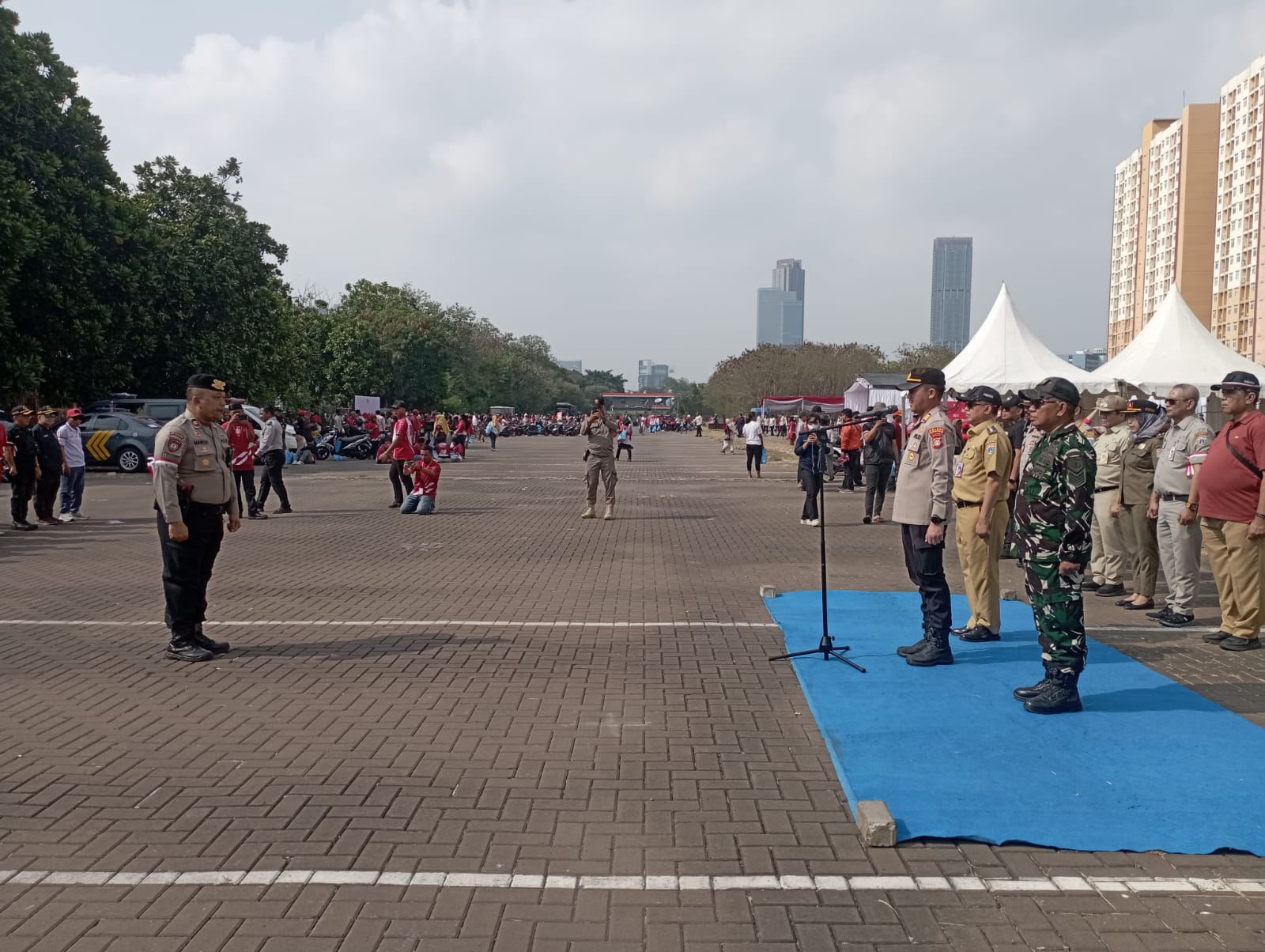 Ciptakan Wilayah Kondusif, Kecamatan Pademangan Gelar Apel Deklarasi Anti Tawuran di Parkiran C3 Kemayoran Lapangan Benyamin Sueb 6