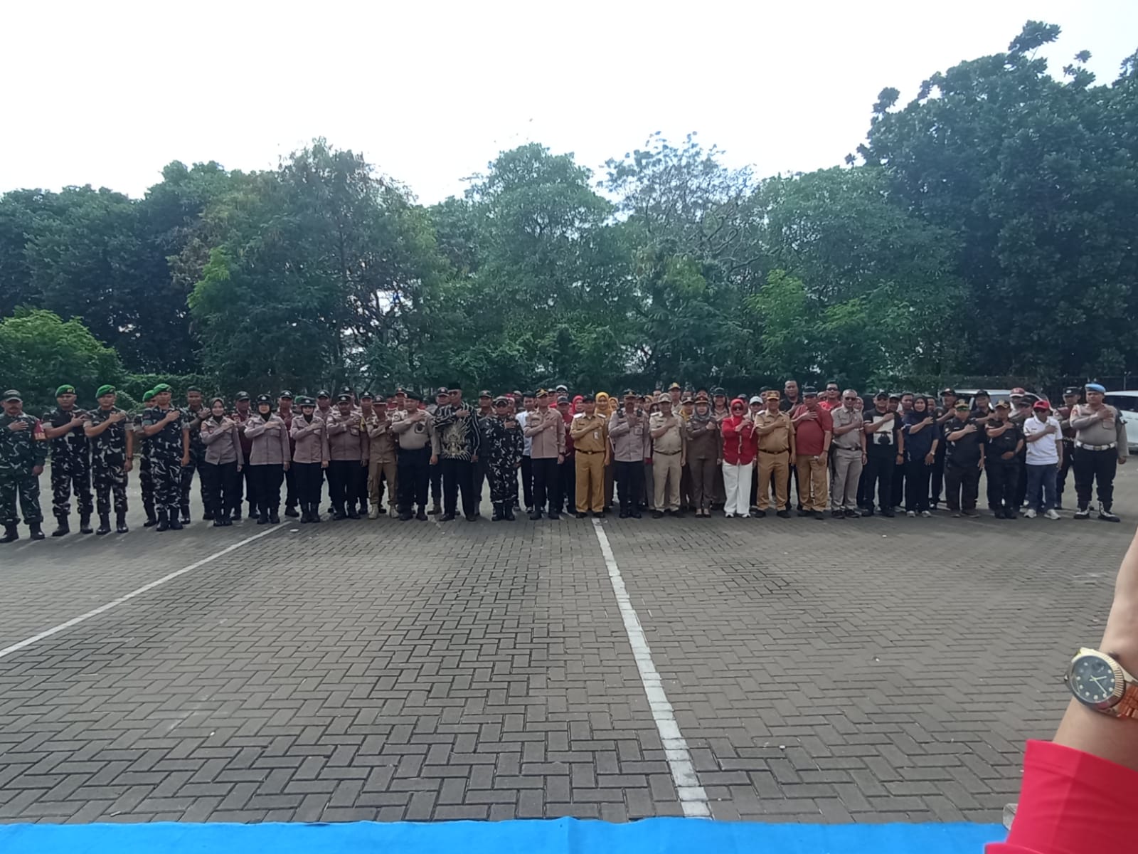 Ciptakan Wilayah Kondusif, Kecamatan Pademangan Gelar Apel Deklarasi Anti Tawuran di Parkiran C3 Kemayoran Lapangan Benyamin Sueb 4