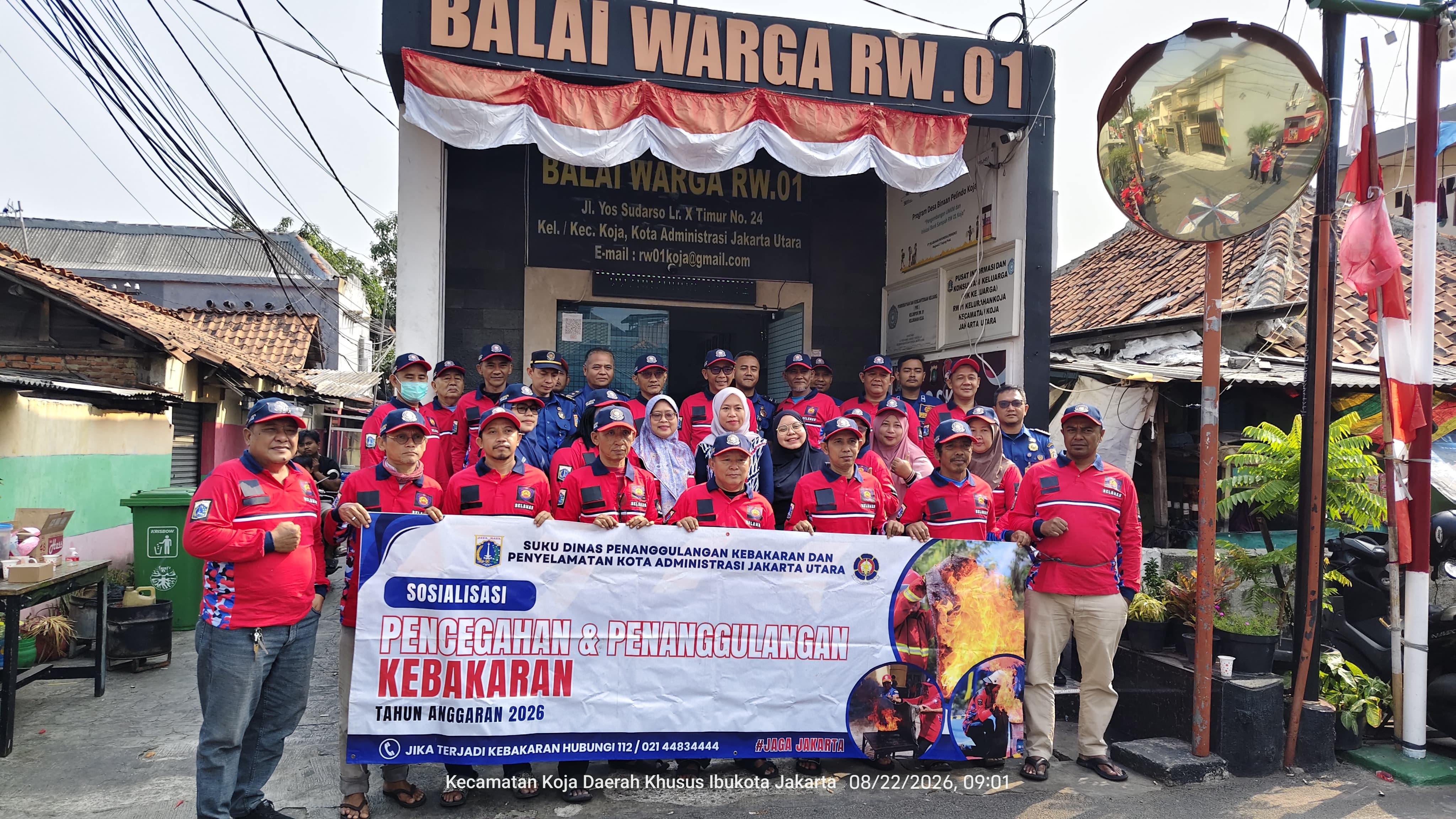 Sosialisasi Pencegahan dan Penanggulangan Kebakaran RW 01 Kelurahan Koja 5