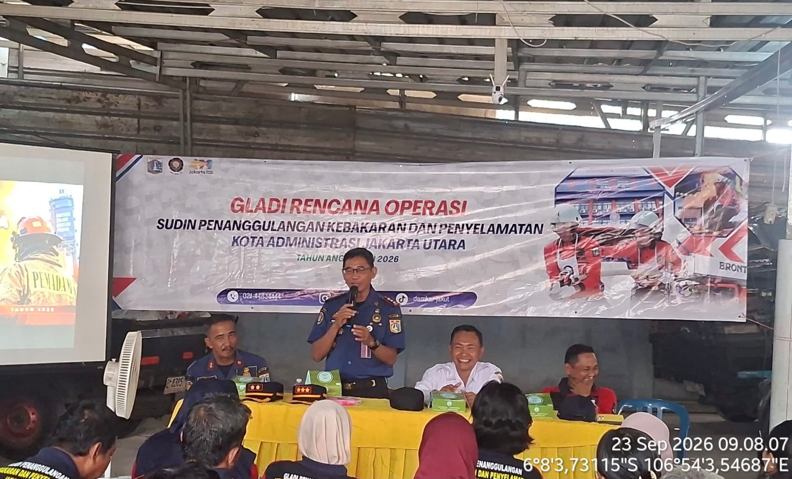 Gladi Rencana Operasi Penanggulangan Kebakaran dan Penyelamatan di lingkungan RW 09, Kelurahan Rawa Badak Selatan 1