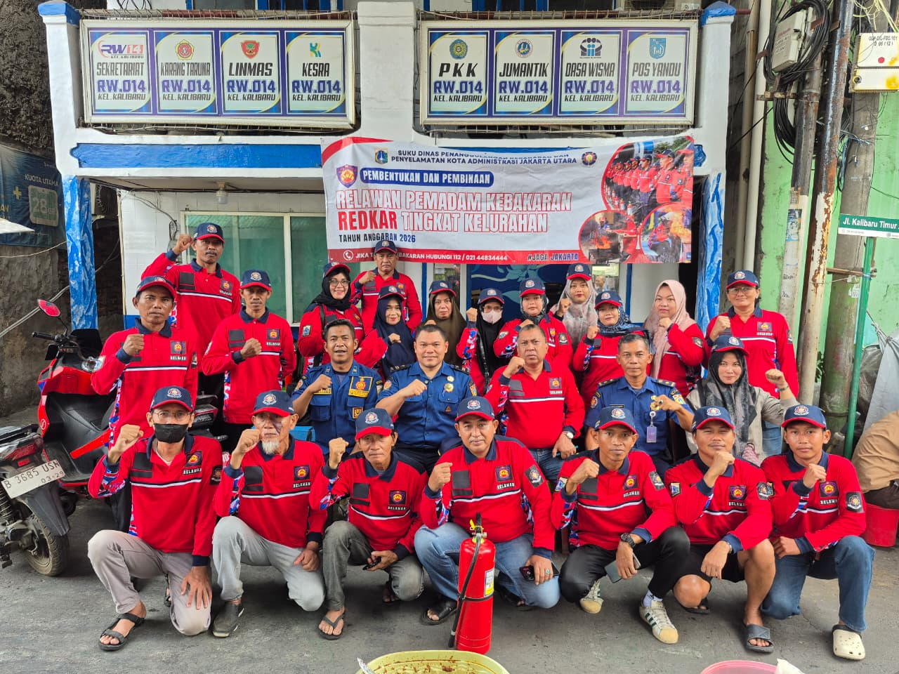 Sosialisasi Pencegahan dan Penanggulangan Kebakaran di RW 14 Kelurahan Kalibaru 1