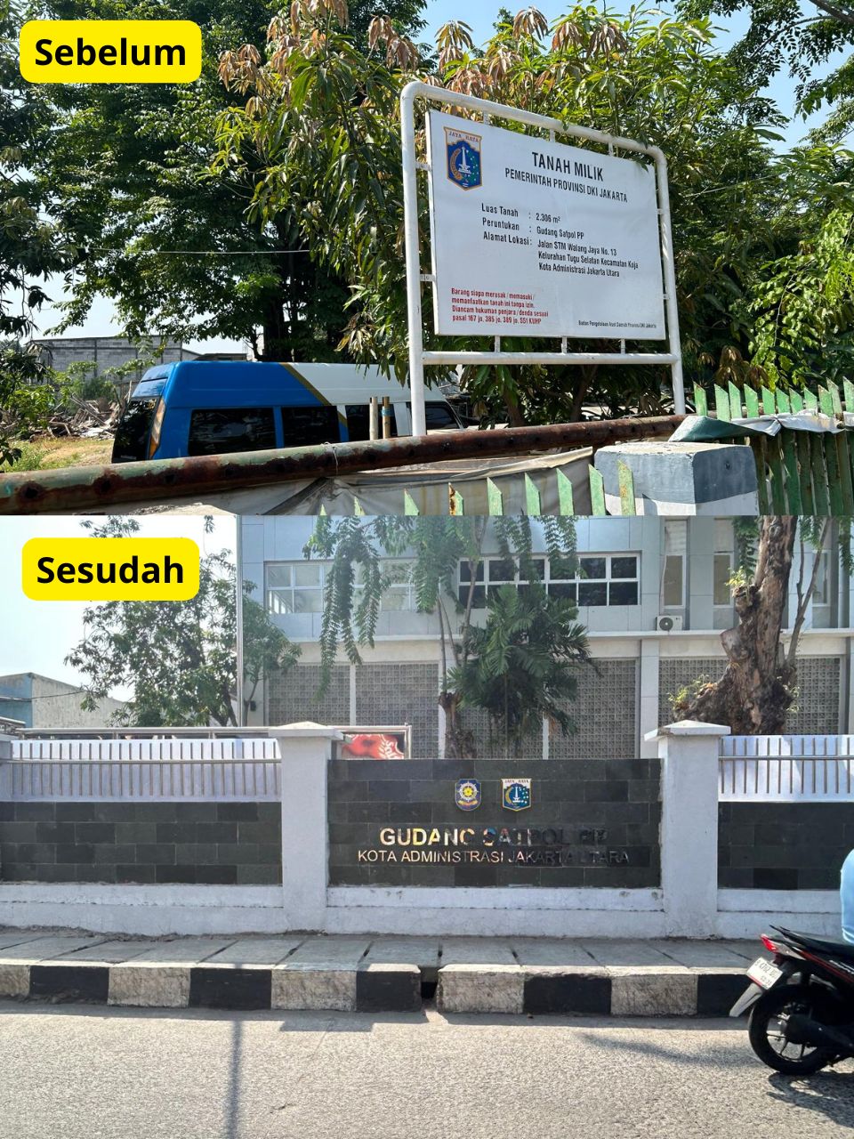 Peninjauan Lapangan ke Gudang Satpol PP di Kelurahan Tugu Selatan 5
