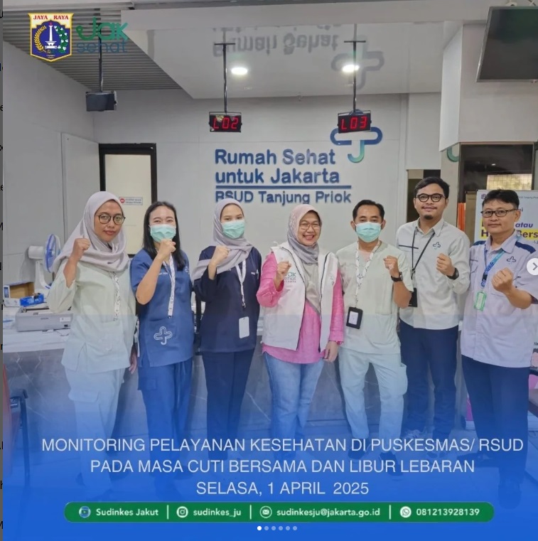 Monitoring Pelayanan kesehatan di fasilitas kesehatan baik Puskesmas maupun Rumah Sakit Umum Daerah. Selama hari libur cuti bersama dan libur lebaran 3