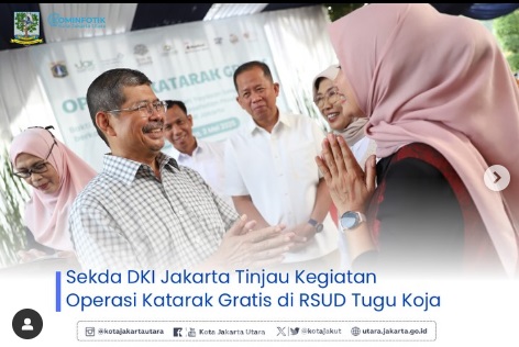 Sekda DKI jakarta Tinjau Kegiatan Operasi Katarak Gratis di RSUD Tugu Koja 7