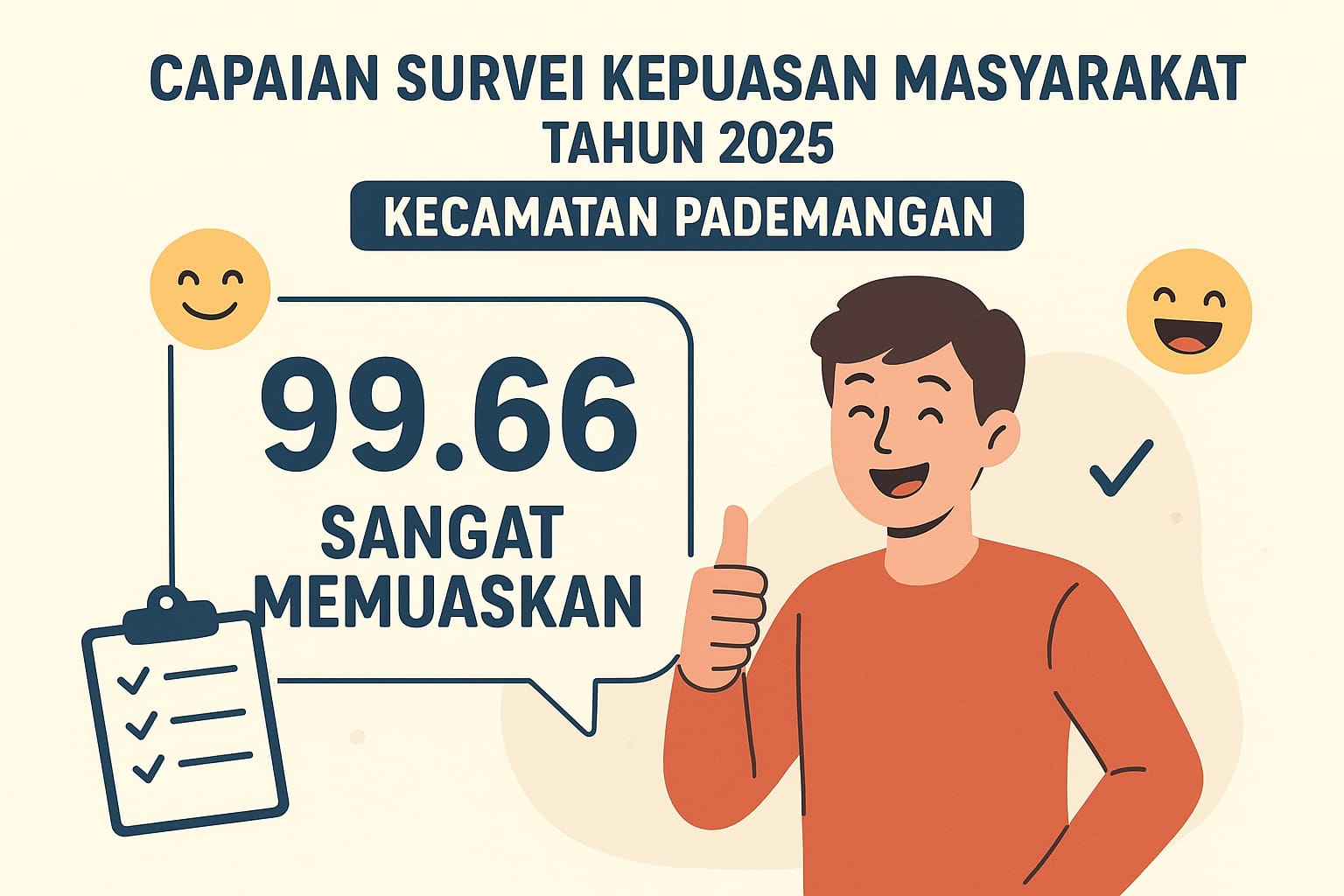 Capaian Survei Kepuasan Masyarakat Tahun 2025 Kecamatan Pademangan 1