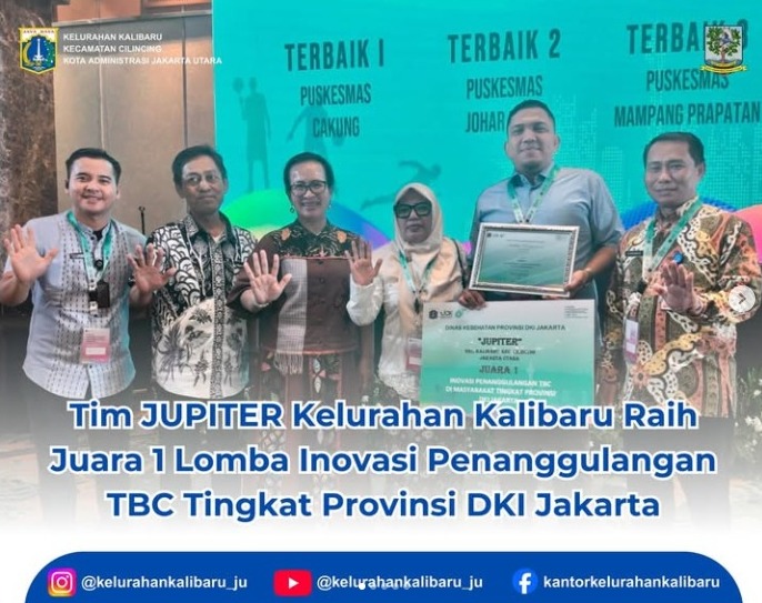 RW 10 Kelurahan Kalibaru Meraih Juara 1 dalam ajang bergengsi Lomba Inovasi Penanggulangan TBC di Tingkat Masyarakat Tingkat Provinsi DKI Jakarta. 3