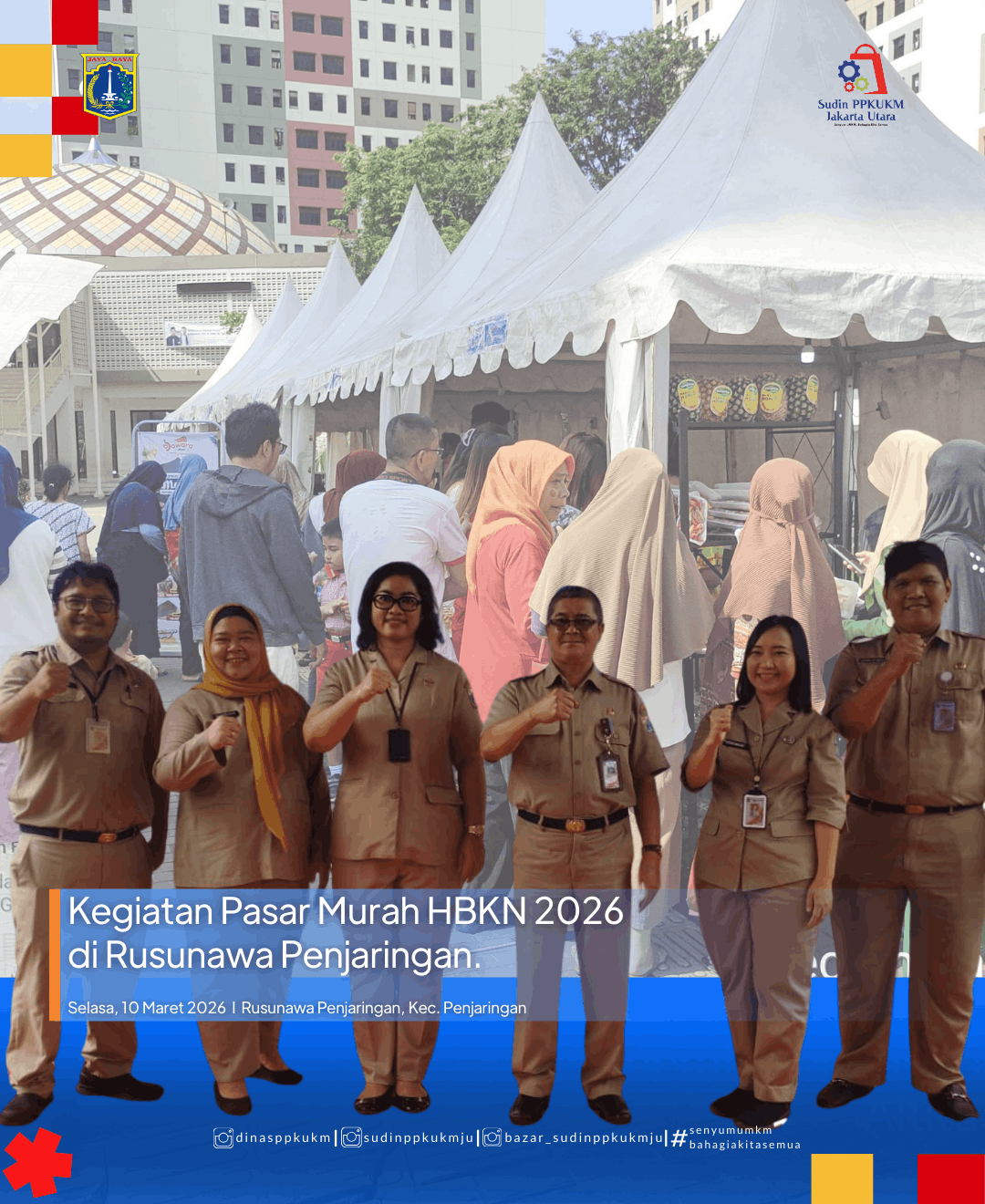 Kegiatan Pasar Murah HBKN Ramadan 2026 di Rusunawa Penjaringan 3
