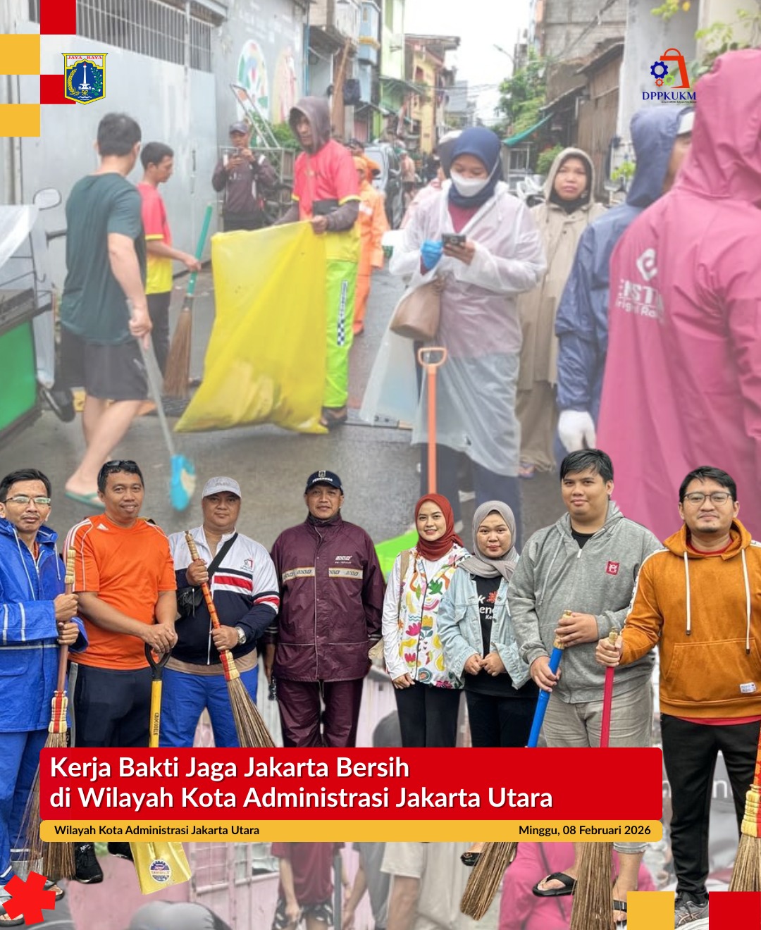 Sudin PPKUKM JU berpartisipasi aktif menjaga kebersihan lingkungan sebagai bentuk dukungan terhadap program Jaga Jakarta Bersih 7