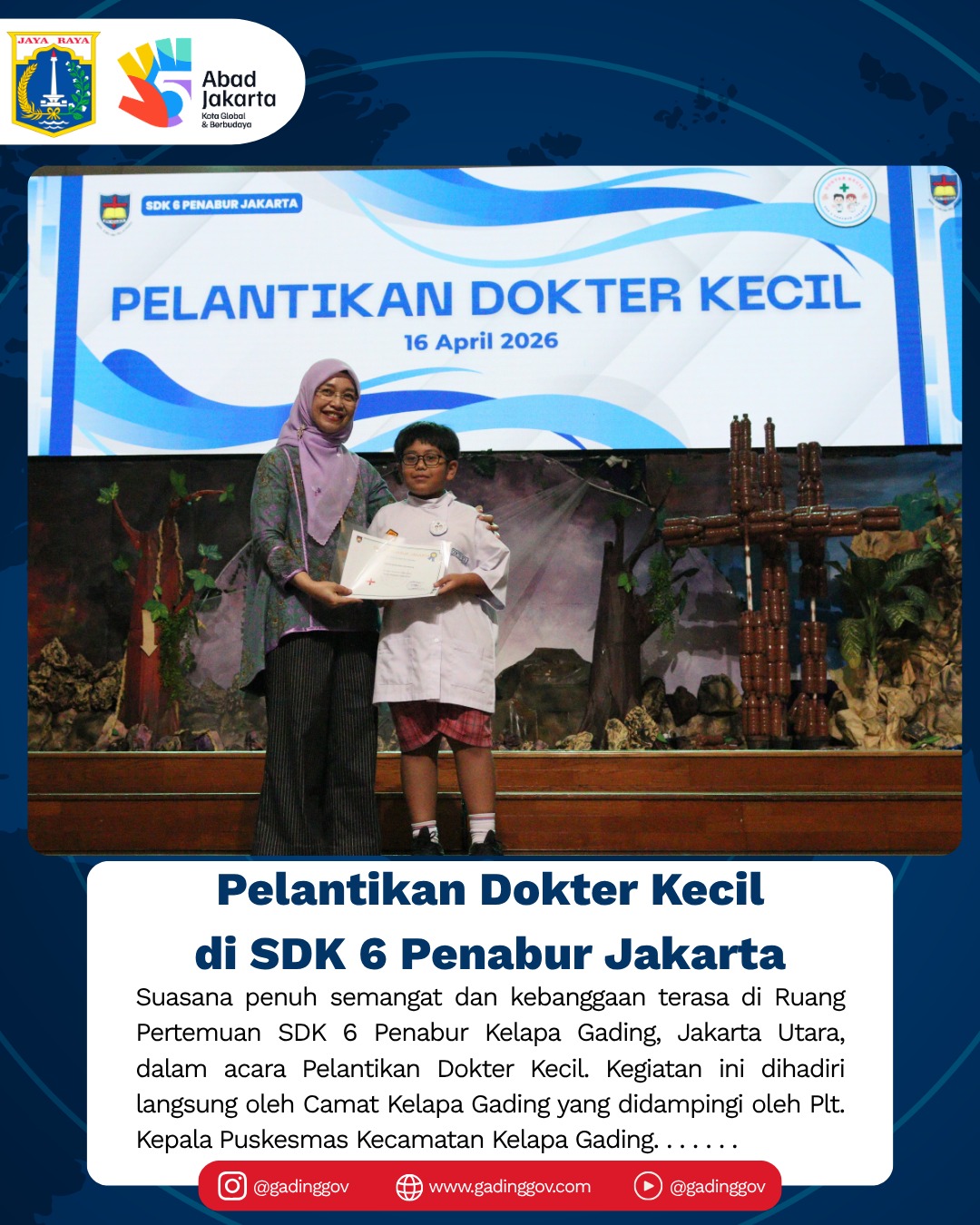 ✨ Pelantikan Dokter Kecil SDK 6 Penabur Jakarta ✨ 5