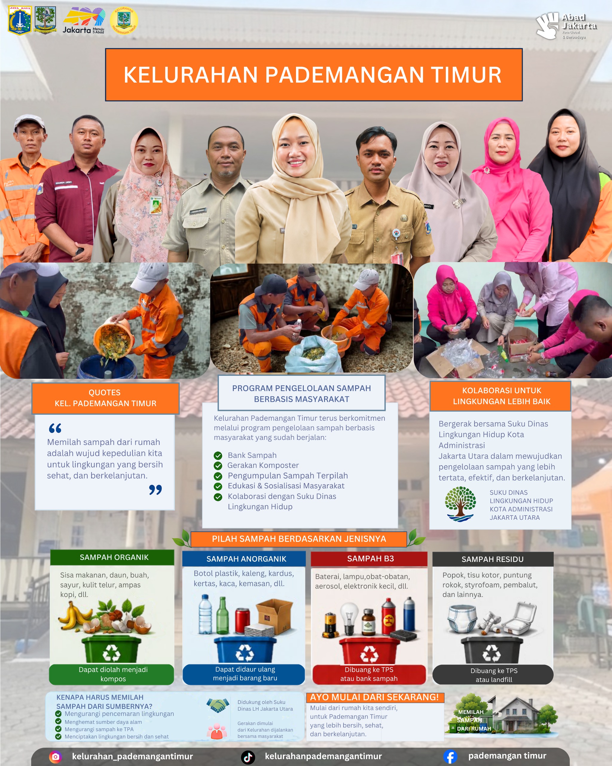Warga Pademangan Timur Diajak Pilah Sampah Sesuai Jenisnya 2