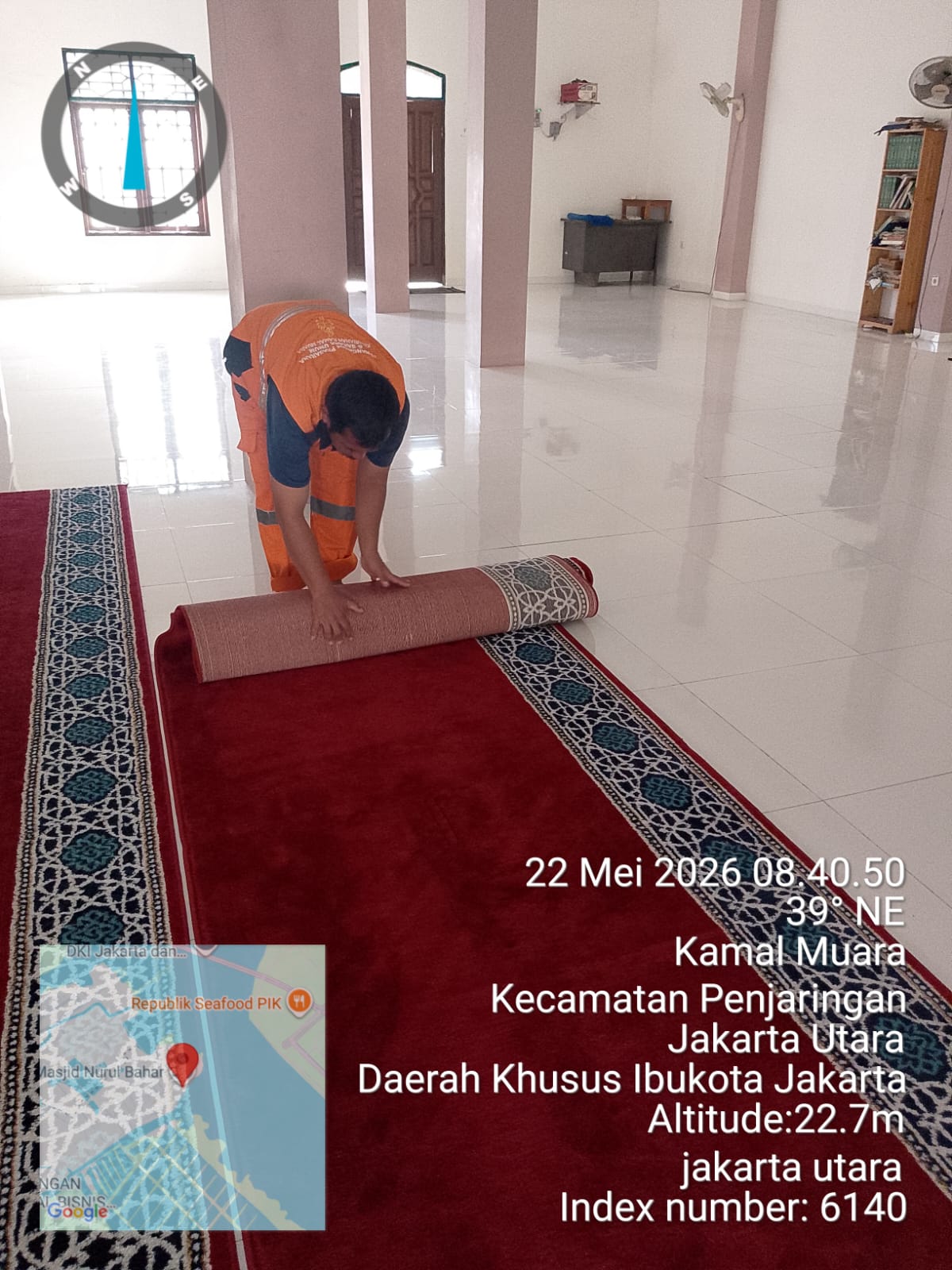 PPSU Kamal Muara Wujudkan Kepedulian Lingkungan Rumah Ibadah Lewat Aksi Bersih Masjid Nurul Bahar 4