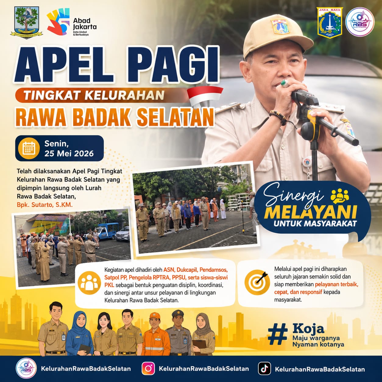 Apel Pagi Tingkat Kelurahan Rawa Badak Selatan Perkuat Disiplin dan Sinergi Pelayanan 5