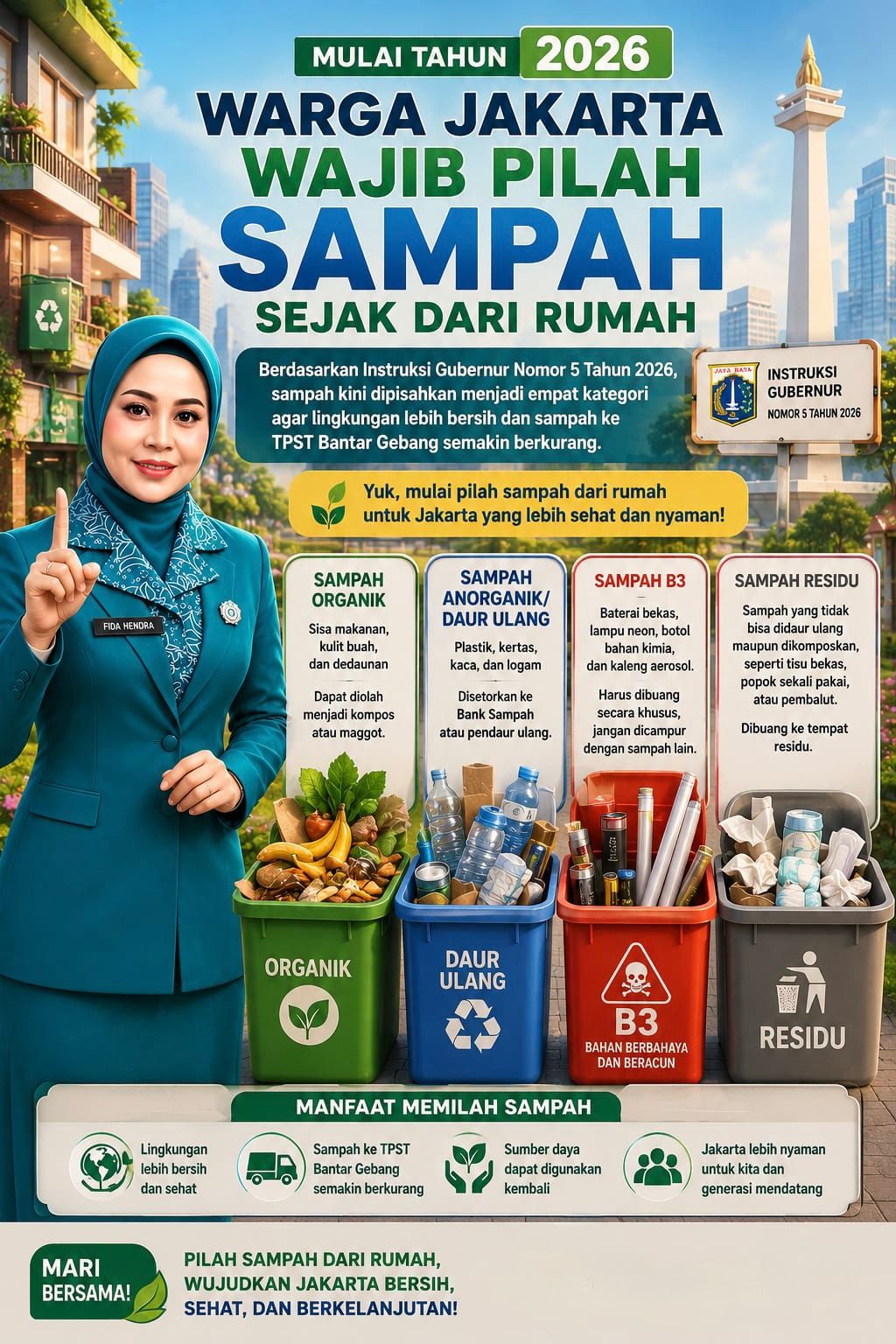 Gerakan Pilah Sampah dari Rumah Semakin Digencarkan, Jakarta Menuju Kota Bersih dan Berkelanjutan 6