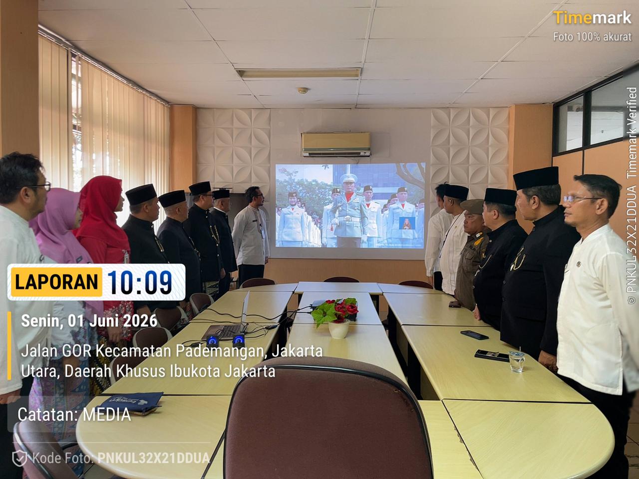 Kecamatan Pademangan Ikuti Upacara Peringatan Hari Lahir Pancasila Tahun 2026 Secara Daring 3