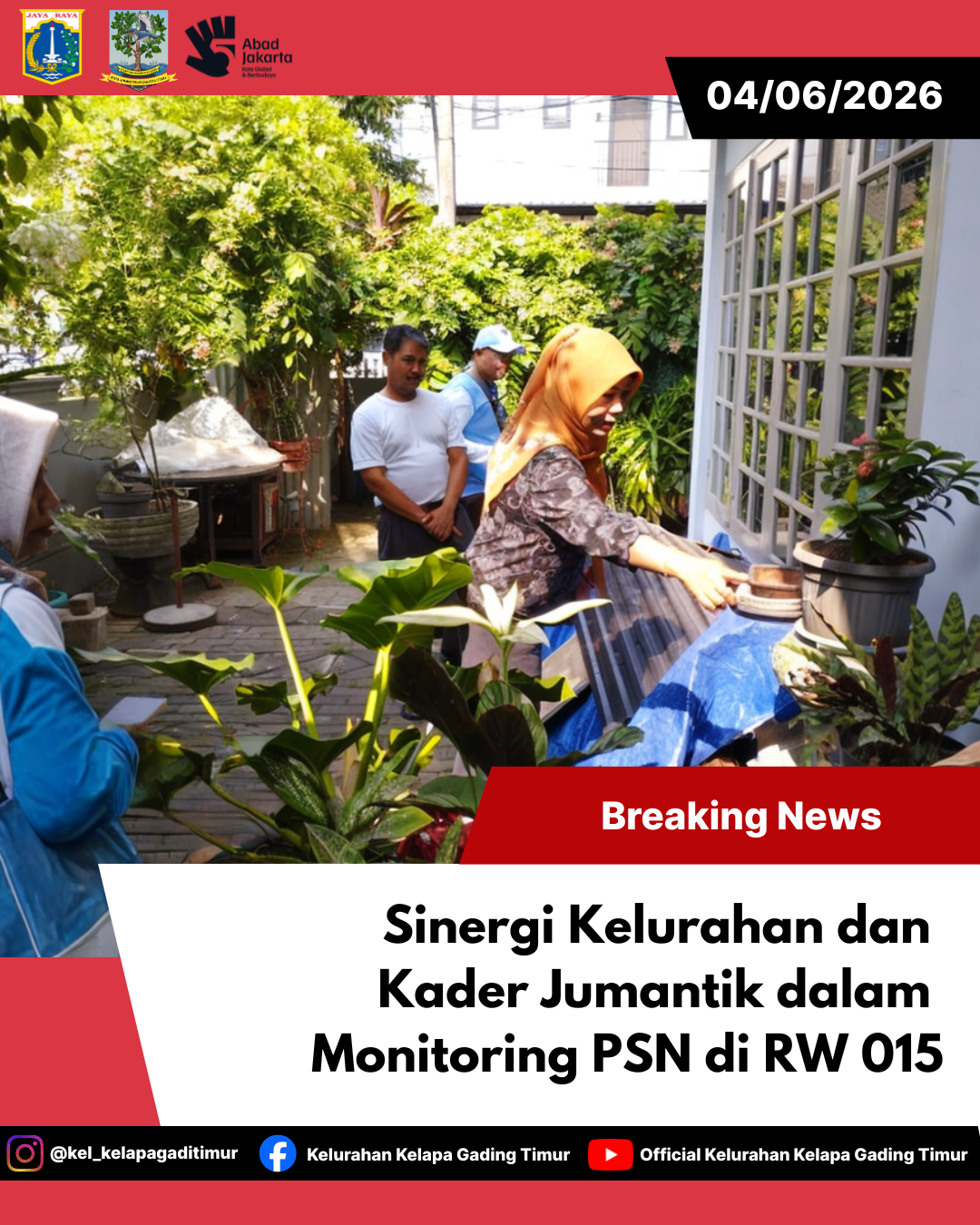 Monitoring PSN di RW 015, Kelurahan Kelapa Gading Timur Perkuat Upaya Pencegahan DBD 7
