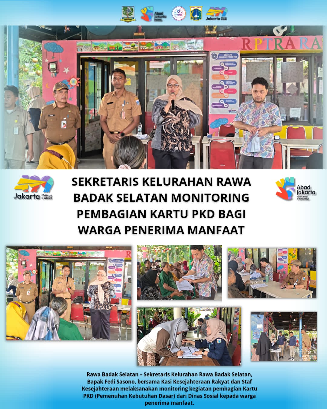 Monitoring Pembagian Kartu PKD, Kelurahan Rawa Badak Selatan Pastikan Bantuan Sosial Tepat Sasaran 10