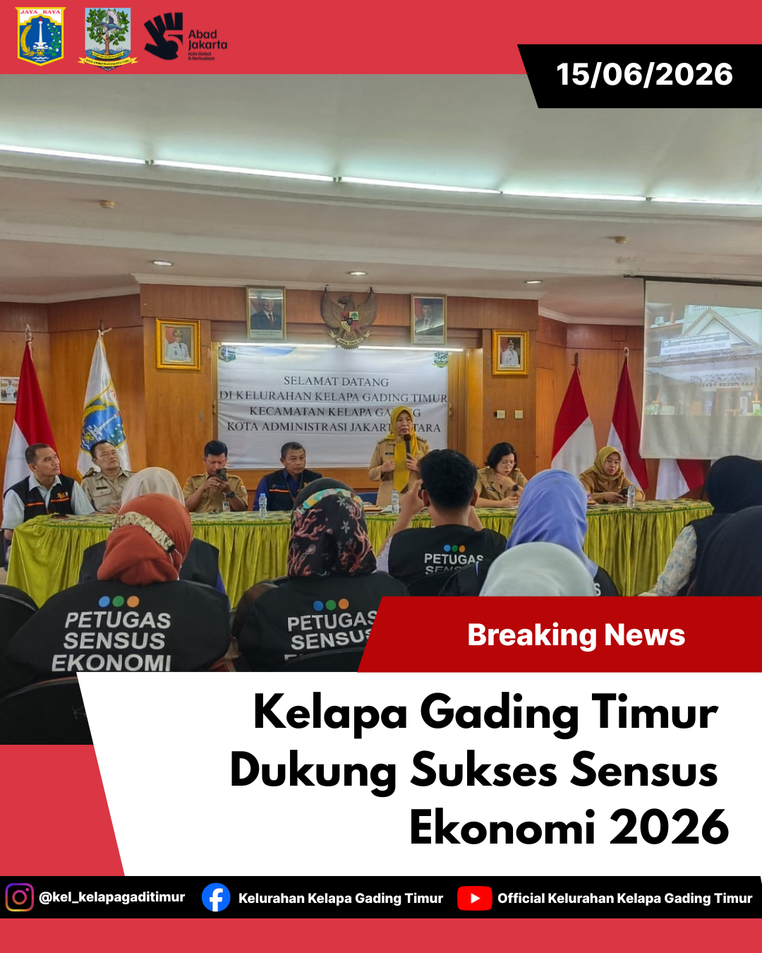 Perkenalan dan Pelepasan Petugas Sensus Ekonomi 2026, Kelurahan Kelapa Gading Timur Siap Dukung Pendataan Usaha 6