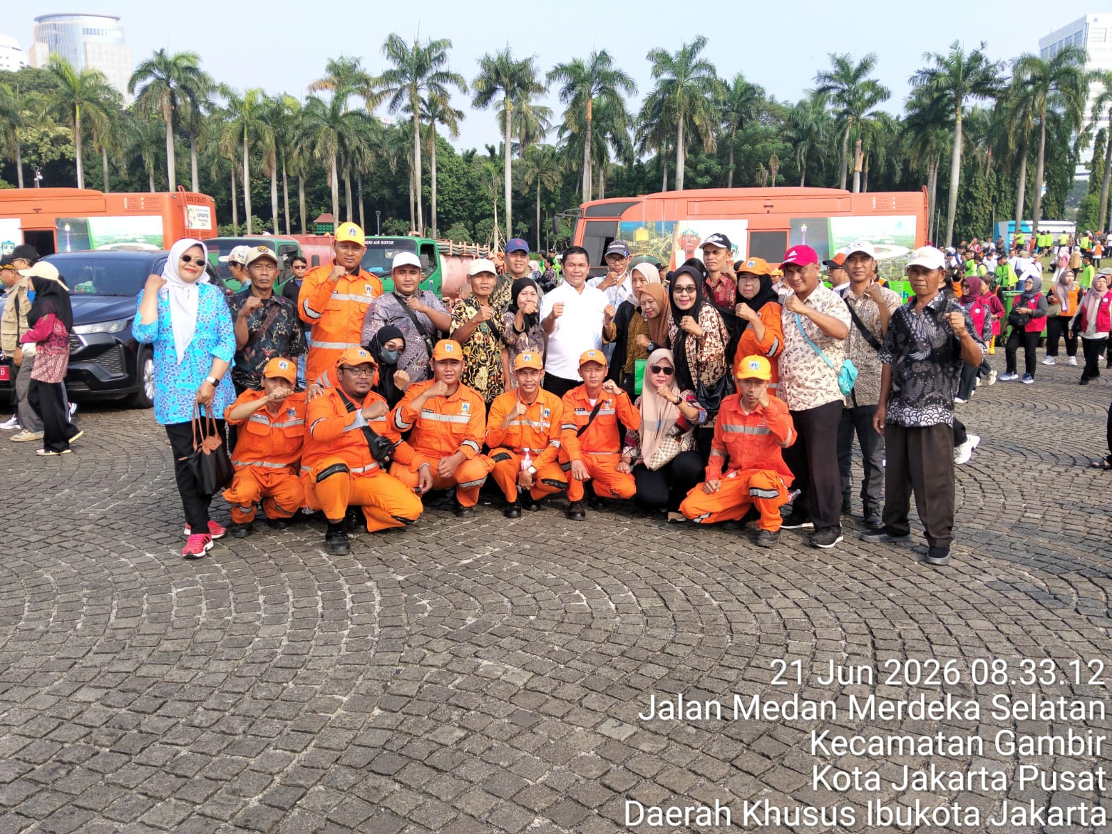 Kelurahan Pademangan Timur Berpartisipasi dalam Apel Siaga Jaga Jakarta untuk Pilah Sampah di Monas 2