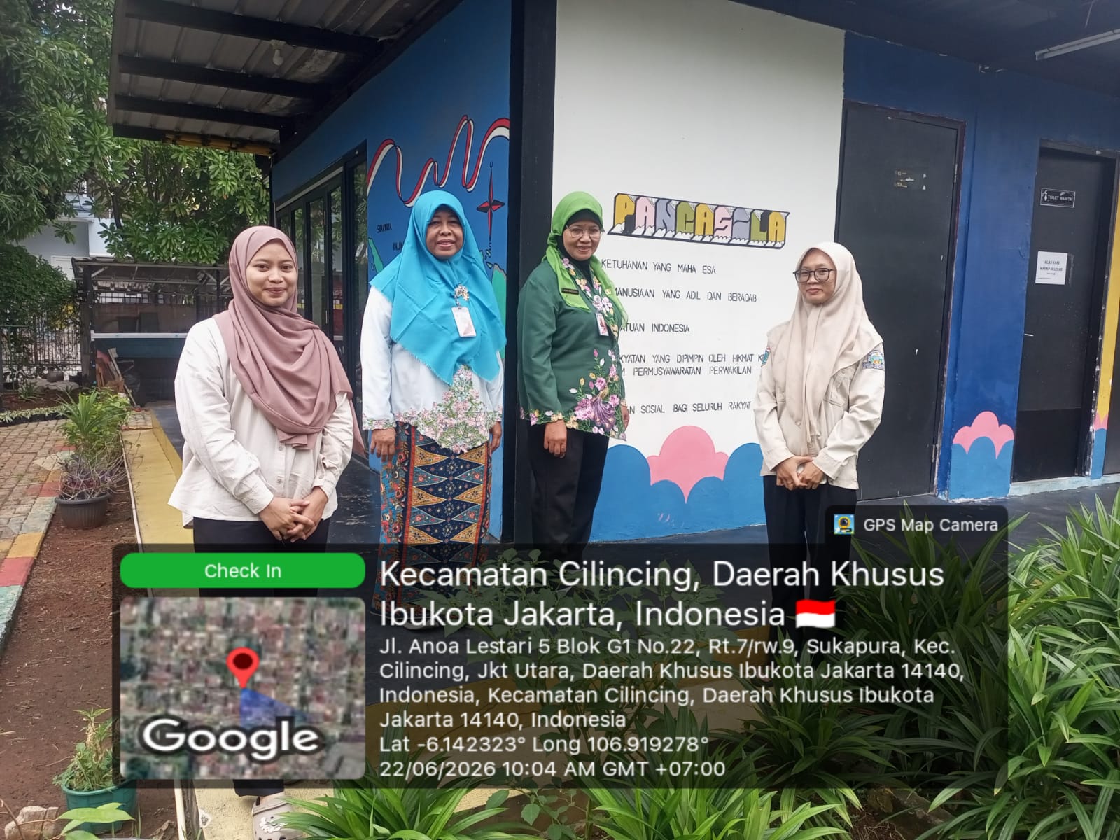 Tinjau Kesiapan MTQ dan Fasilitas, Kasi Kesra Sukapura Monitoring RPTRA 3