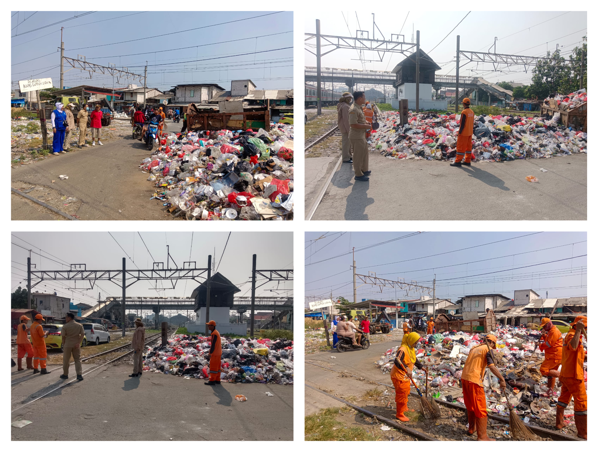 Pengangkutan Sampah di LPS Perlintasan KAI Bahari A2 RW.012 Kelurahan Tanjung Priok 5