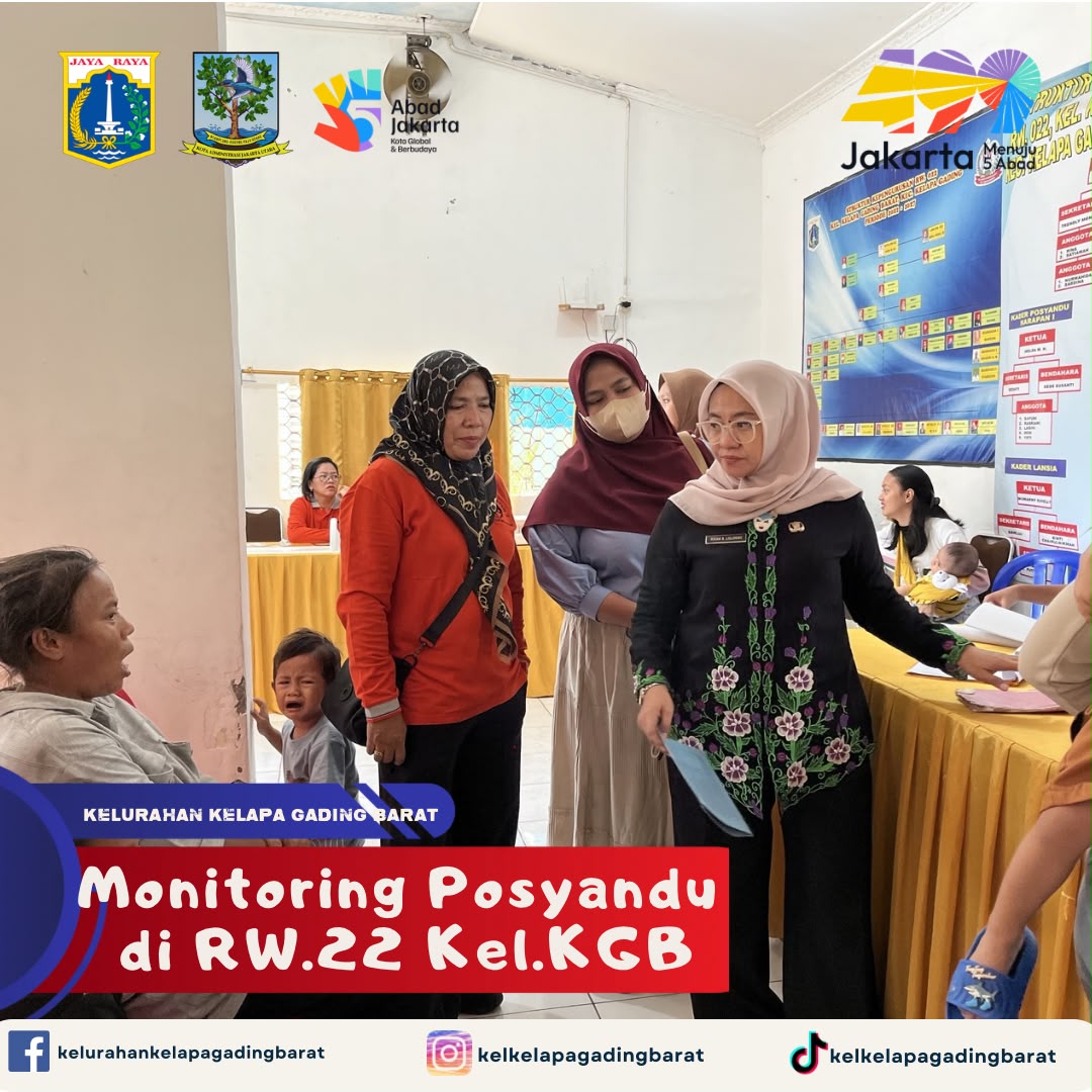 Monitoring Posyandu Balita, Lansia, dan Ibu Hamil di RW 22 Kelurahan Kelapa Gading Barat 1