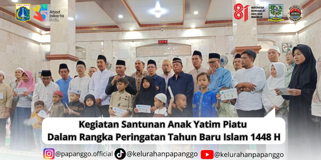 Santunan Anak Yatim Piatu Warnai Peringatan Tahun Baru Islam 1448 Hijriah di Kelurahan Papanggo 13