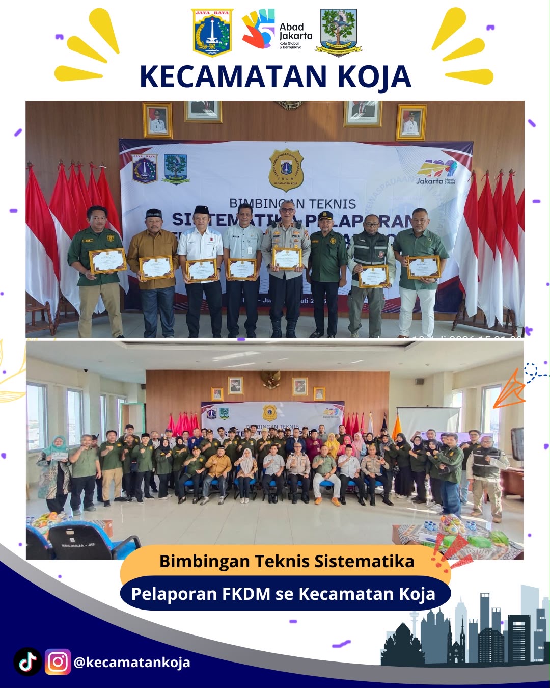 Bimbingan Teknis Sistematika Pelaporan FKDM se Kecamatan Koja 3