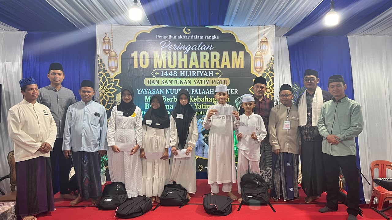 pelaksanaan peringatan Hari Raya Anak Yatim dalam rangka menyambut 10 Muharram yang diselenggarakan oleh Yayasan Nuurul Faalah, Kelurahan Sunter Jaya 6