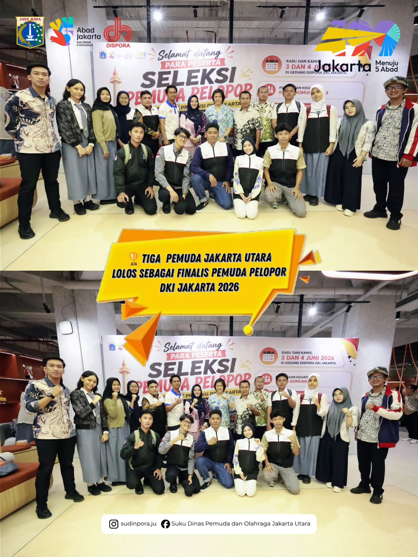 Tiga  Pemuda Jakarta Utara Lolos sebagai Finalis Pemuda Pelopor DKI Jakarta 2026 9