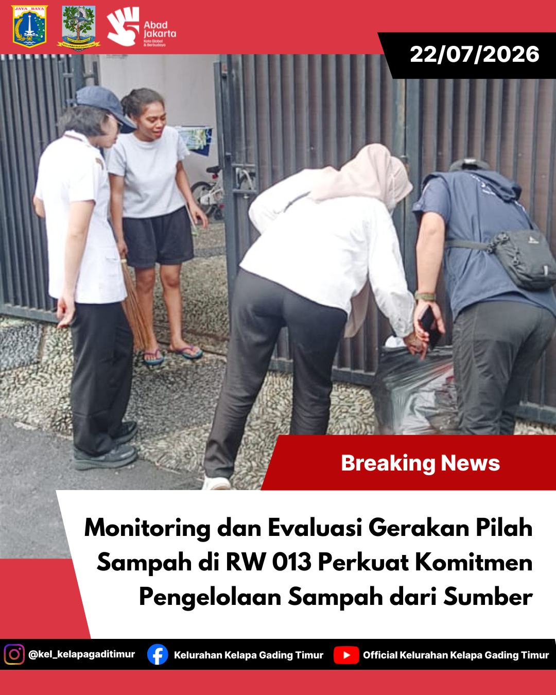 Monitoring dan Evaluasi Gerakan Pilah Sampah di RW 013 Perkuat Komitmen Pengelolaan Sampah dari Sumber 4