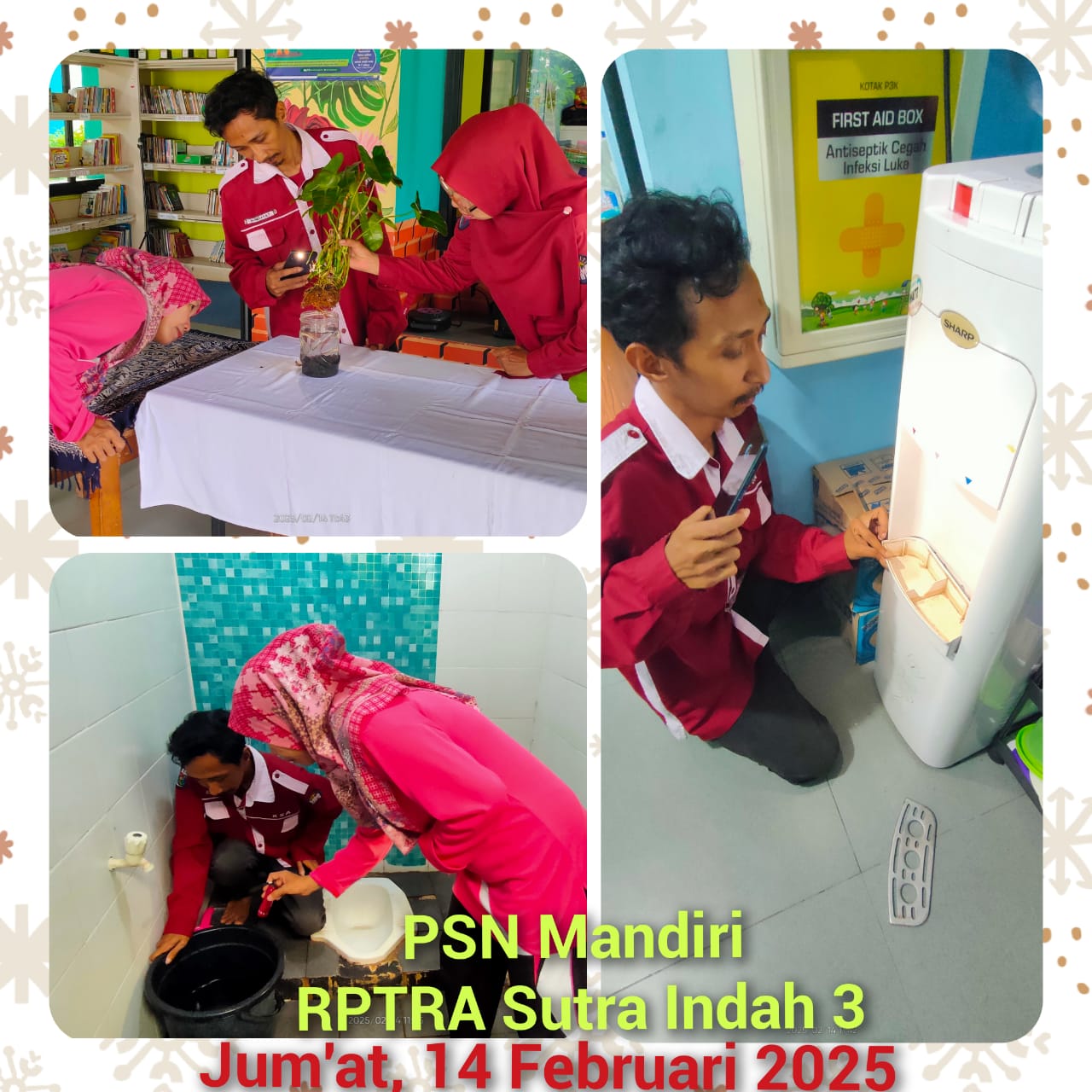 Pemberantasan Sarang Nyamuk (PSN) di Lingkungan Kantor Kelurahan Sunter Agung dan RPTRA 2