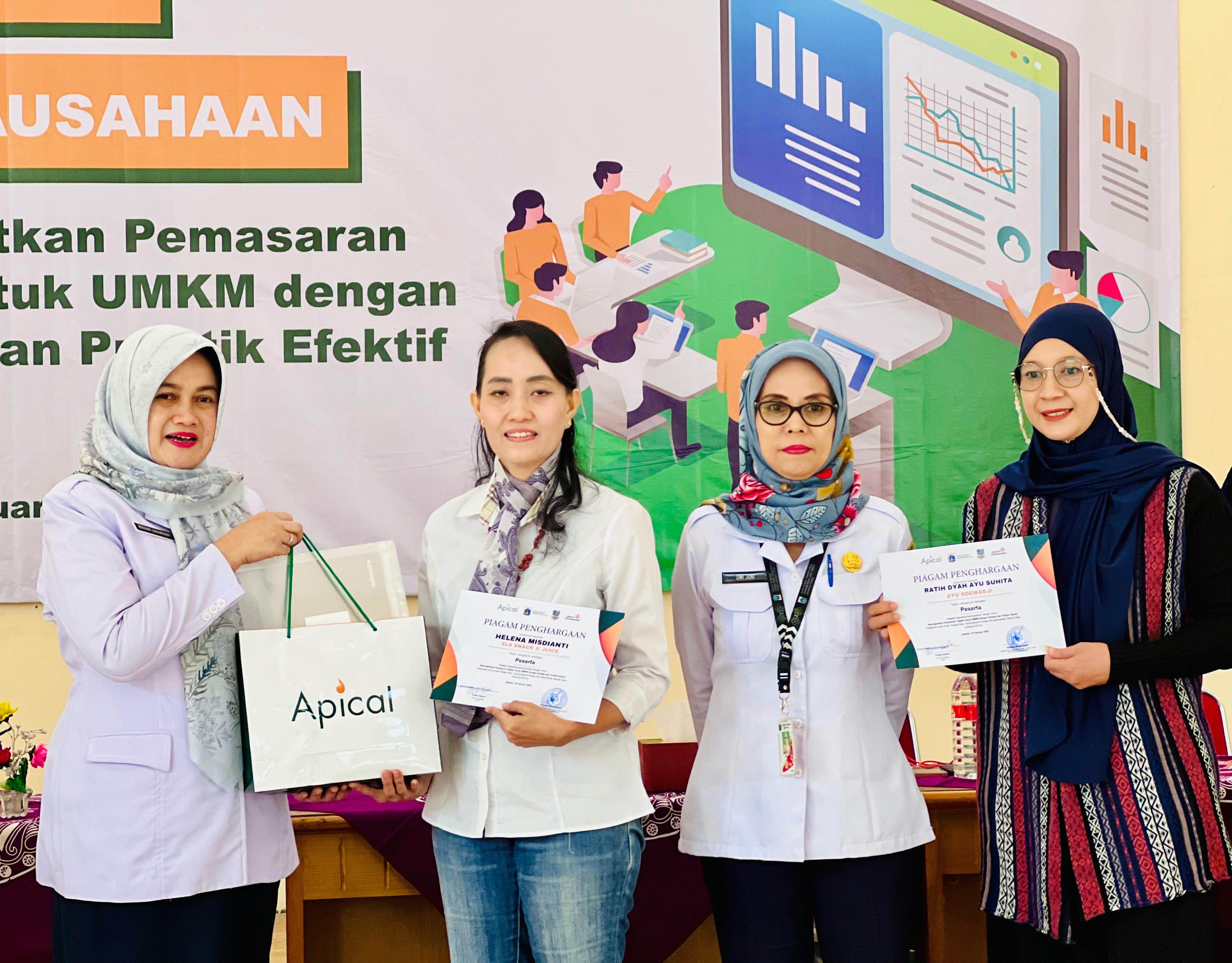 Kolaborasi Pelatihan Digital Marketing Binaan Jakpreneur Sudis TKTE Jakarta Utara bersama Apical 3