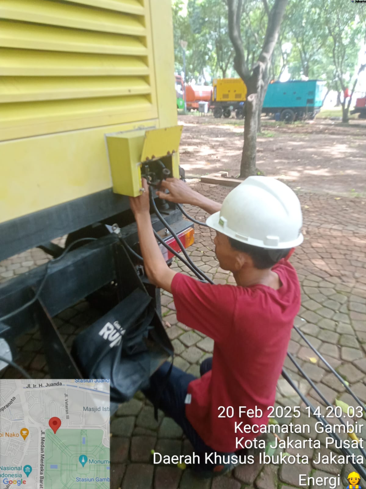 Pelayanan Daya Listrik dengan Genset pada Kegiatan Pelantikan Kepala Daerah Hasil Pilkada Serentak Tahun 2024, Penyambutan, Serah Terima Jabatan, dan Pidato Sambutan Gubernur dan Wakil Gubernur DKI Jakarta Masa Jabatan Tahun 2025-2030 4