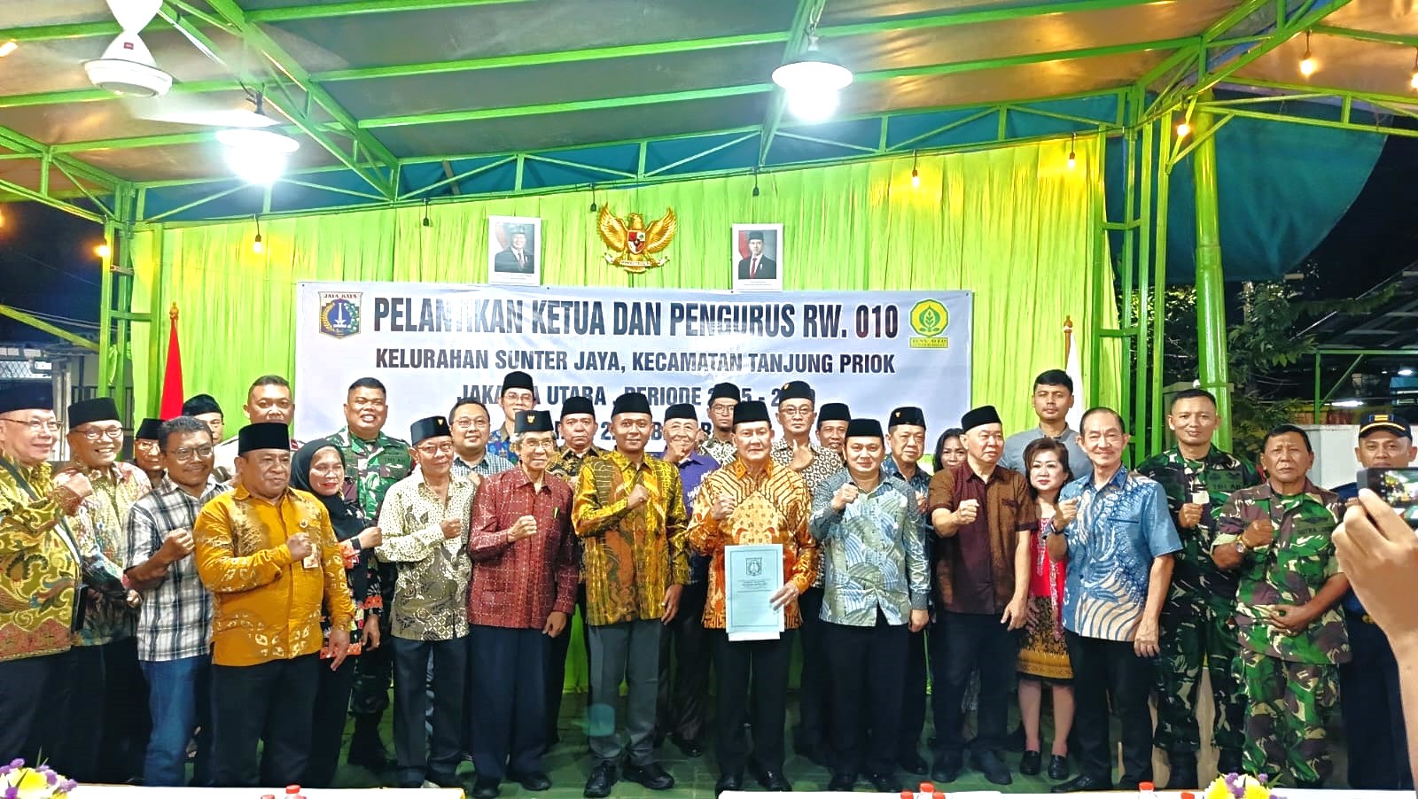Pengukuhan Ketua dan Pengurus RW 10 Kelurahan Sunter Jaya 1