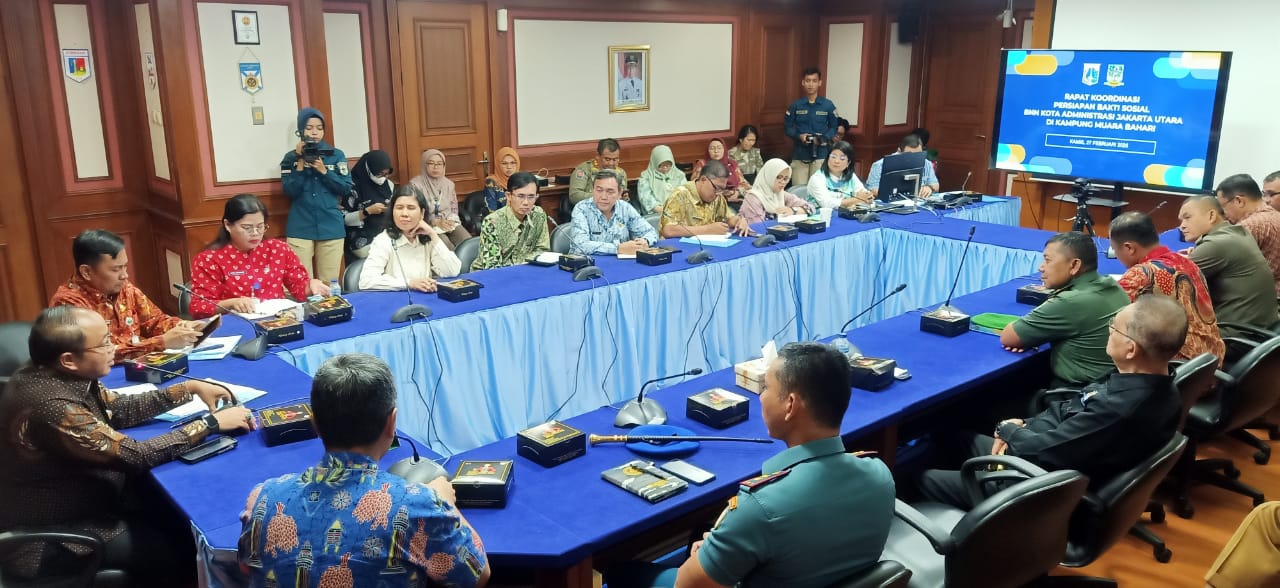 RAPAT KOORDINASI PERSIAPAN BAKTI SOSIAL DALAM RANGKA PENANGANAN KAWASAN RAWAN NARKOBA DI KAMPUNG MUARA BAHARI KELURAHAN TANJUNG PRIOK 3