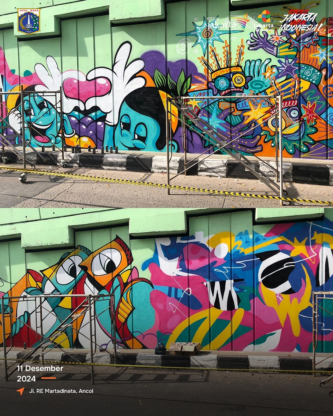 Menghidupkan Kreativitas Kota: Beautifikasi Jembatan Bintang Mas Warnai Wajah Baru Jakarta Utara 5
