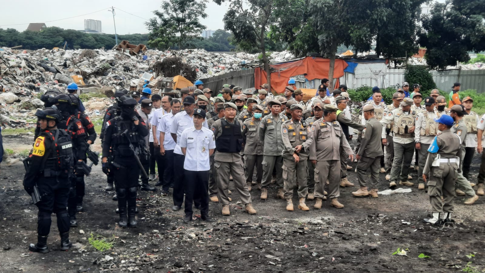Penertiban Bangunan Liar di Waduk Cincin oleh Satpol PP Jakarta Utara 1
