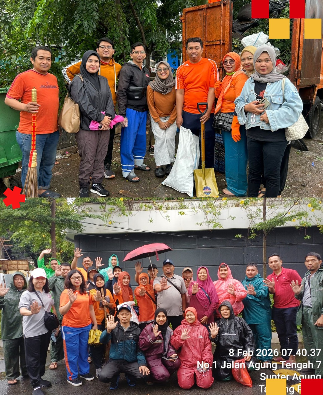 Sudin PPKUKM JU berpartisipasi aktif menjaga kebersihan lingkungan sebagai bentuk dukungan terhadap program Jaga Jakarta Bersih 1