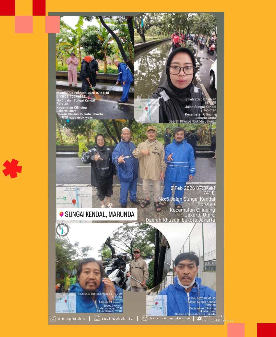 Sudin PPKUKM JU berpartisipasi aktif menjaga kebersihan lingkungan sebagai bentuk dukungan terhadap program Jaga Jakarta Bersih 6