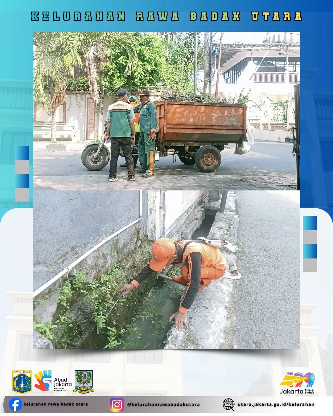 kerja bakti di wilayah RW 006 Kelurahan Rawa Badak Utara 2